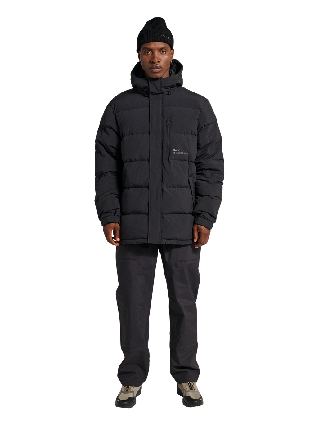 HALO MOUNTAIN DOWN JACKET, BLACK, model