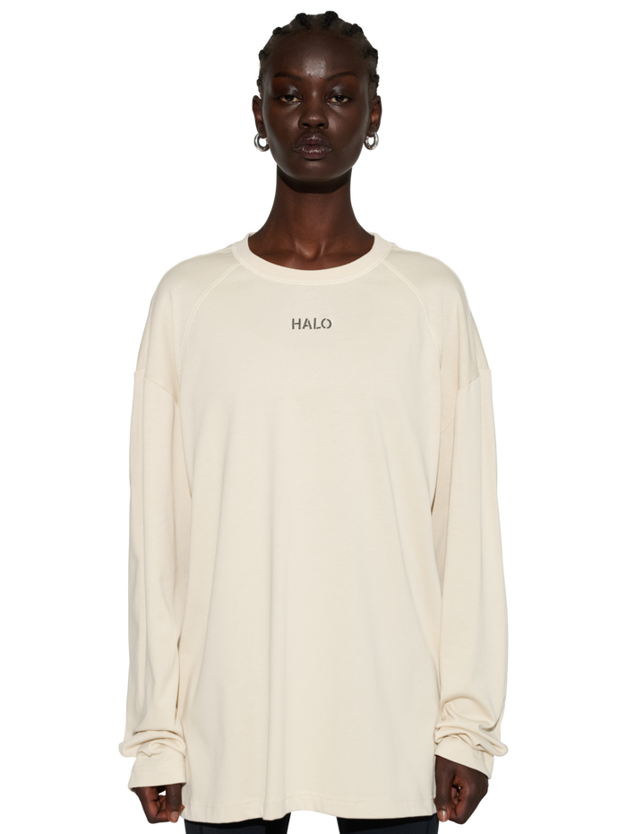 HALO CORDURA L/S T-SHIRT, OYSTER GRAY, model