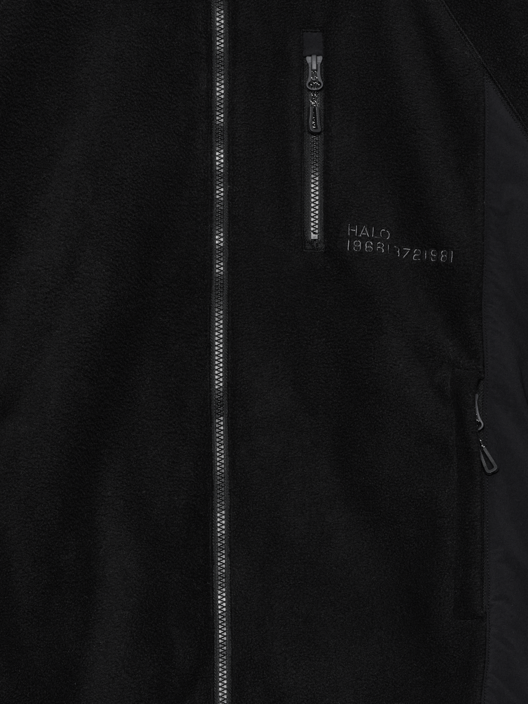 HALO WINDPROOF TEDDYFLEECE JACKET, BLACK, packshot