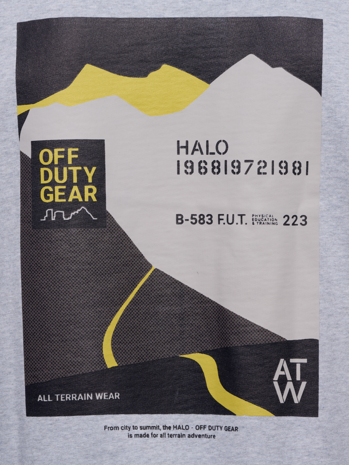 HALO AVIATION BOXY CREW, LIGHT GREY MELANGE, packshot