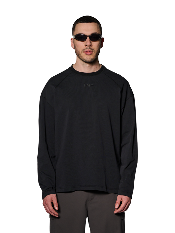 HALO CORDURA L/S T-SHIRT, BLACK, model