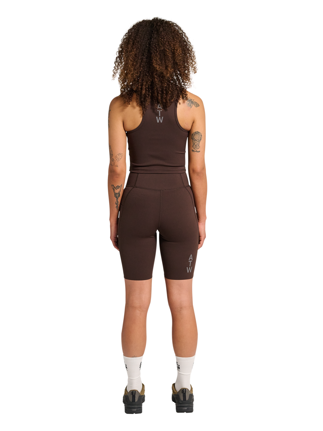 HALO WOMEN TRAINING TOP, CHOCOLATE TORTE, model