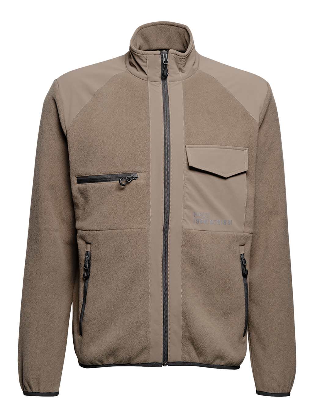 HALO PANELED FLEECE JACKET, CHOCOLATE CHIP, packshot