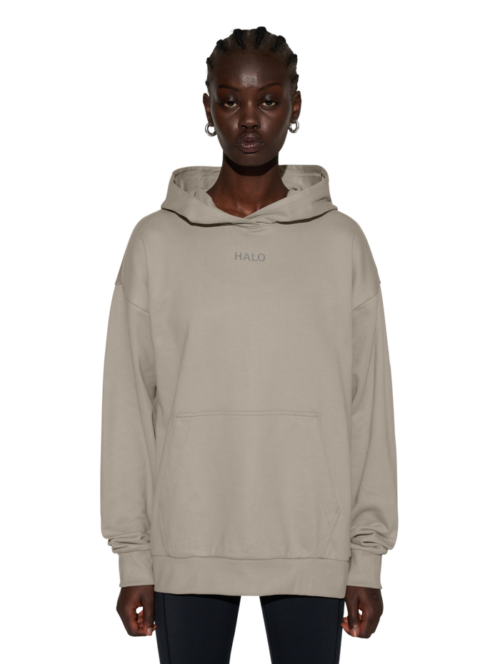 HALO GRAPHIC HOODIE, MOURNING DOVE, model