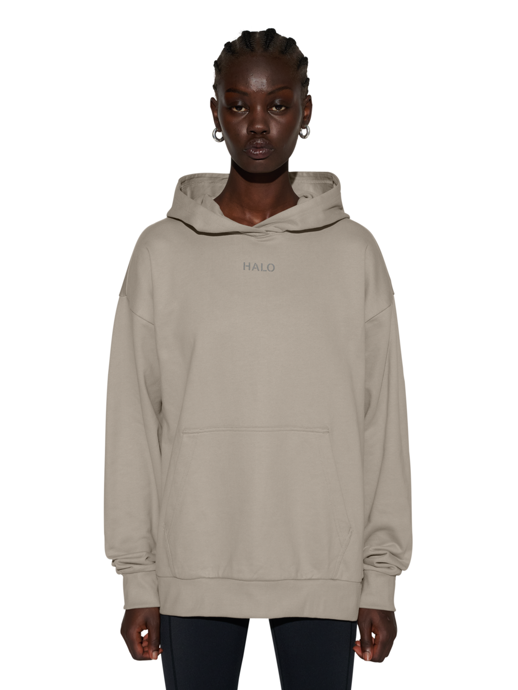 HALO GRAPHIC HOODIE, MOURNING DOVE, model