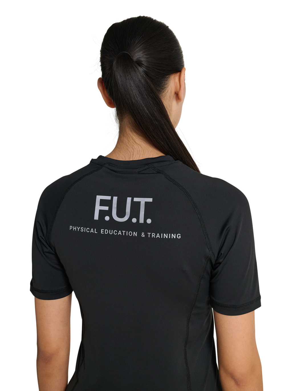 HALO WOMEN DIVISION T-SHIRT, BLACK, model