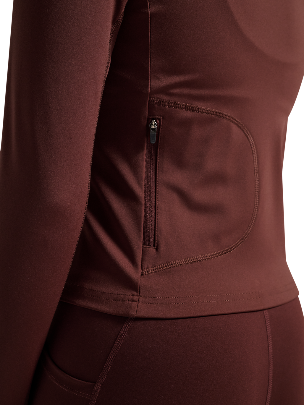 HALO WOMEN FULL ZIP 2.0, BITTER CHOCOLATE, model