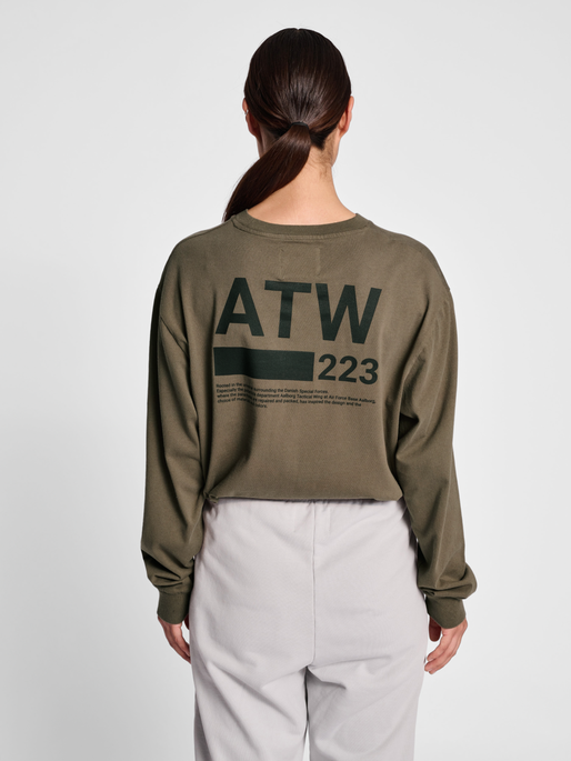 HALO GRAPHIC L/S TEE, MAJOR BROWN, model