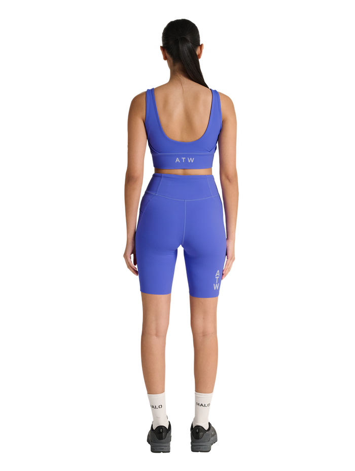 HALO WOMEN TRAINING BRA, BAJA BLUE, model