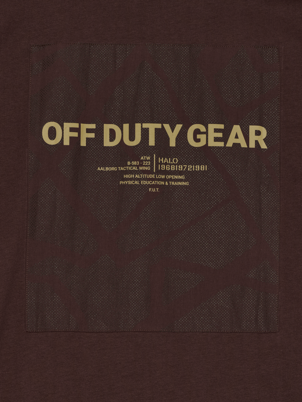 HALO PATCH GRAPHIC T-SHIRT, BITTER CHOCOLATE, packshot