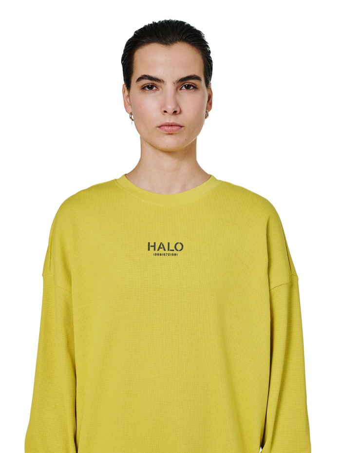 HALO AVIATION WAFFLE CREW, WARM OLIVE, model