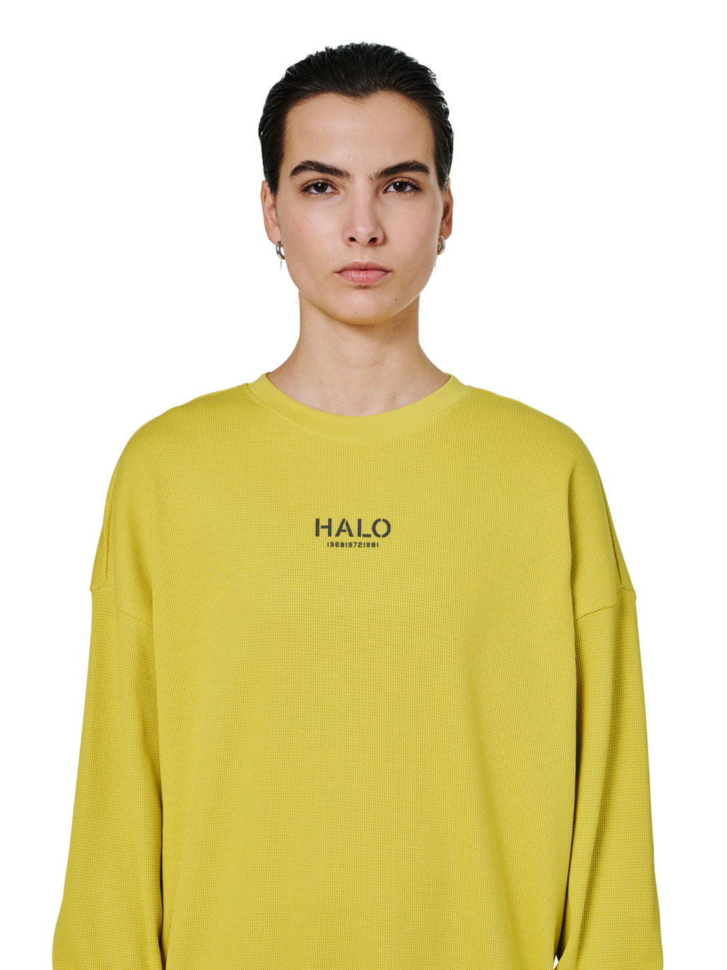 HALO AVIATION WAFFLE CREW, WARM OLIVE, model