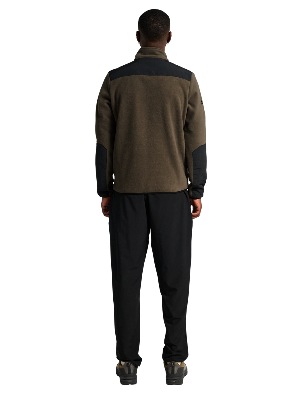 HALO BLOCKED ZIP FLEECE, MAJOR BROWN, model