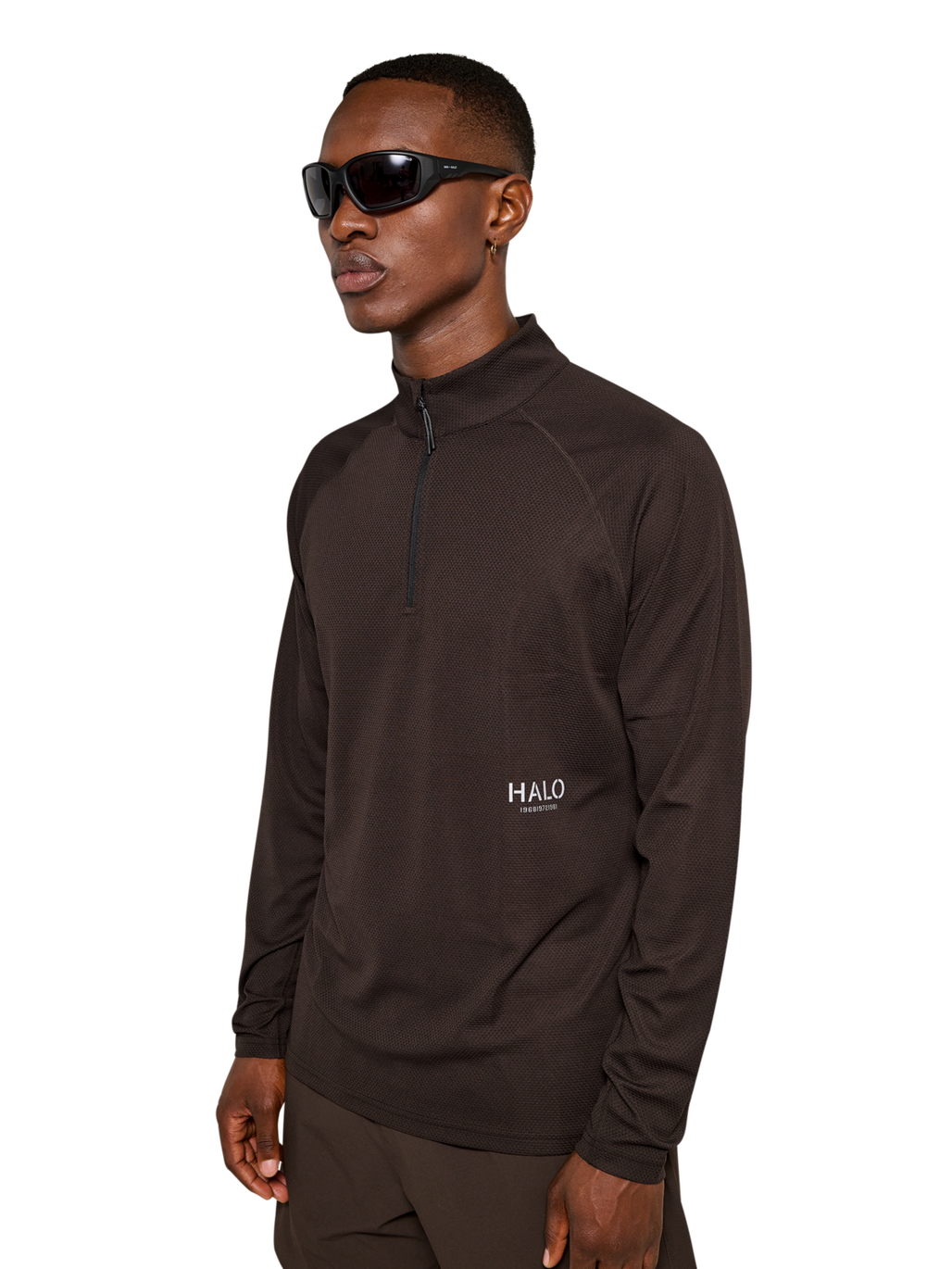 HALO SORONA HALF ZIP, CHOCOLATE TORTE, model