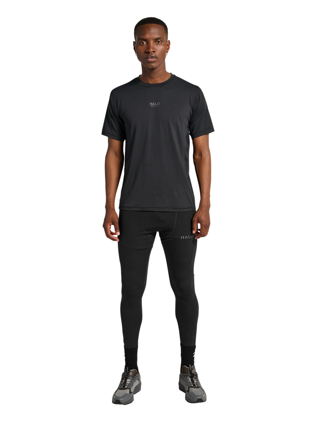 HALO MENS TRAINING TIGHTS, BLACK, model