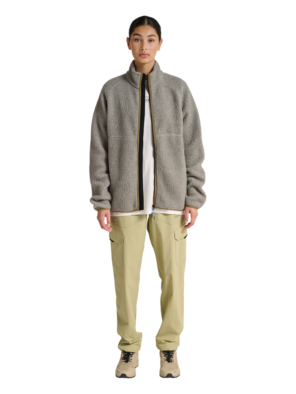 HALO MOVE POLARTEC FLEECE JACKET, TURTLEDOVE, model