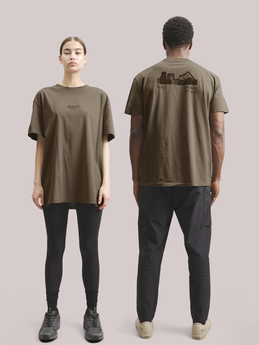 HALO OFF DUTY T-SHIRT, MOREL, model