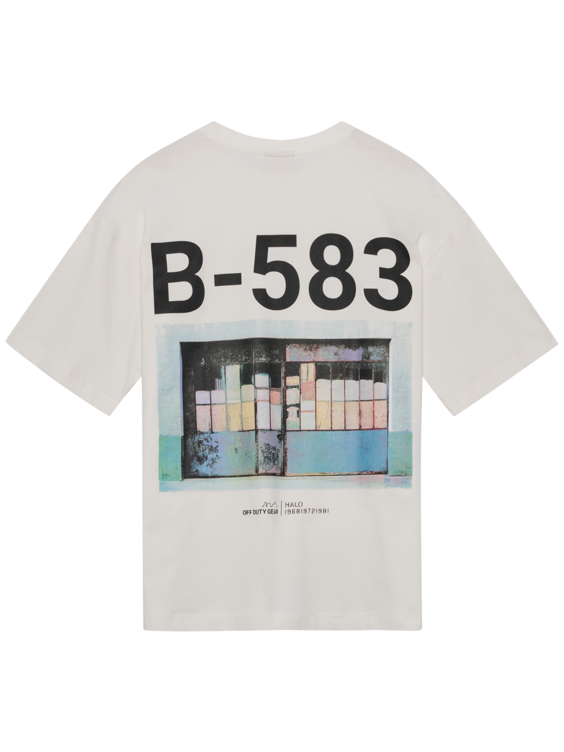 HALO GRAPHIC BOXY T-SHIRT, MARSHMALLOW, packshot