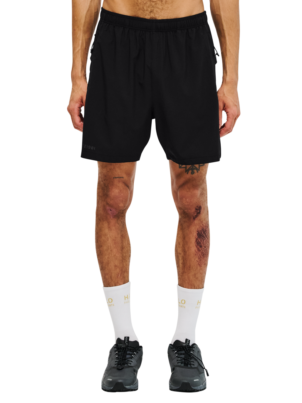 HALO SCOUT SHORTS, BLACK, model