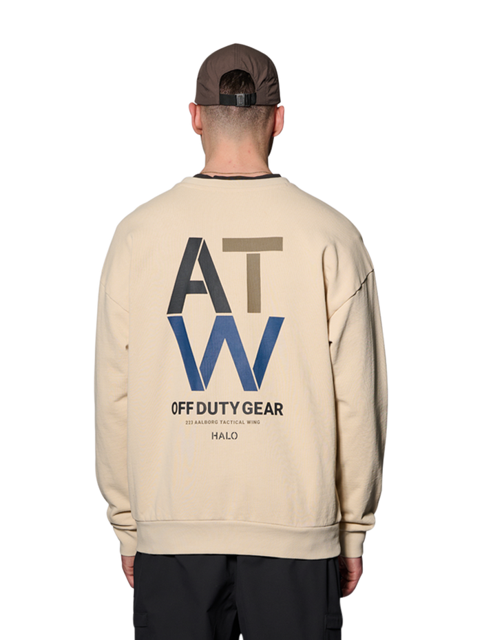 HALO DUTY CREW, OYSTER GRAY, model