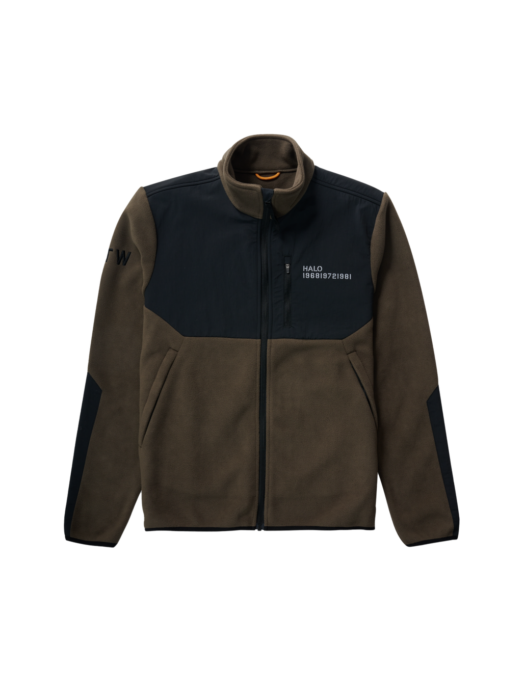 HALO BLOCKED ZIP FLEECE, MAJOR BROWN, packshot