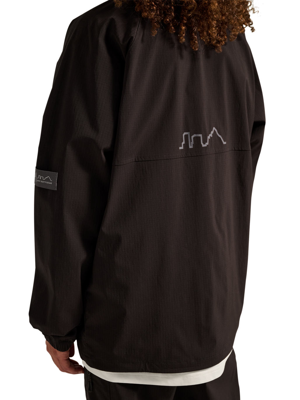 HALO STEEL JACKET, CHOCOLATE TORTE, model