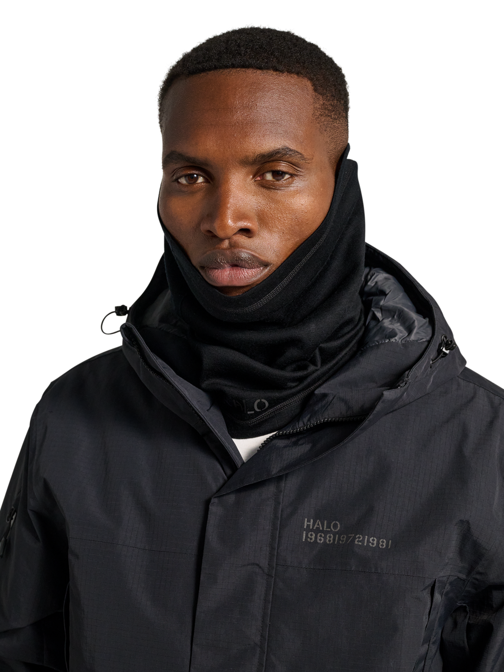 HALO NECK GAITER, BLACK, model