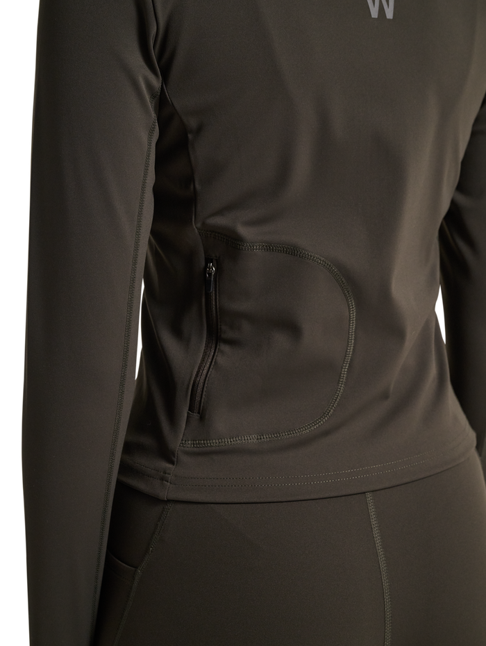 HALO WOMEN FULL ZIP 2.0, RAVEN, model