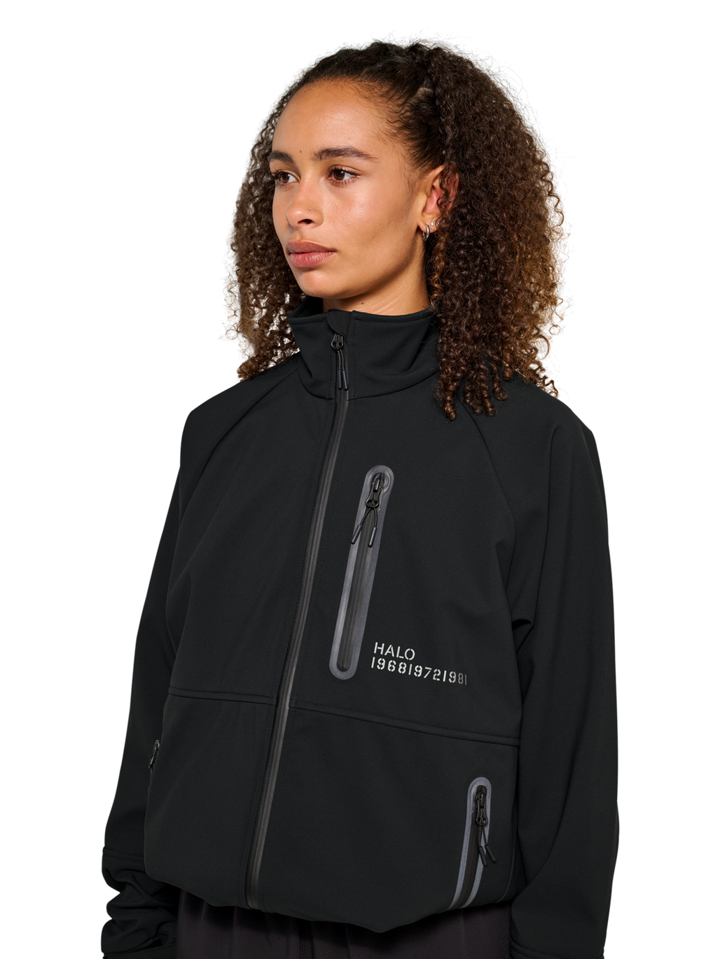 HALO ELITE SOFTSHELL JACKET, BLACK, model