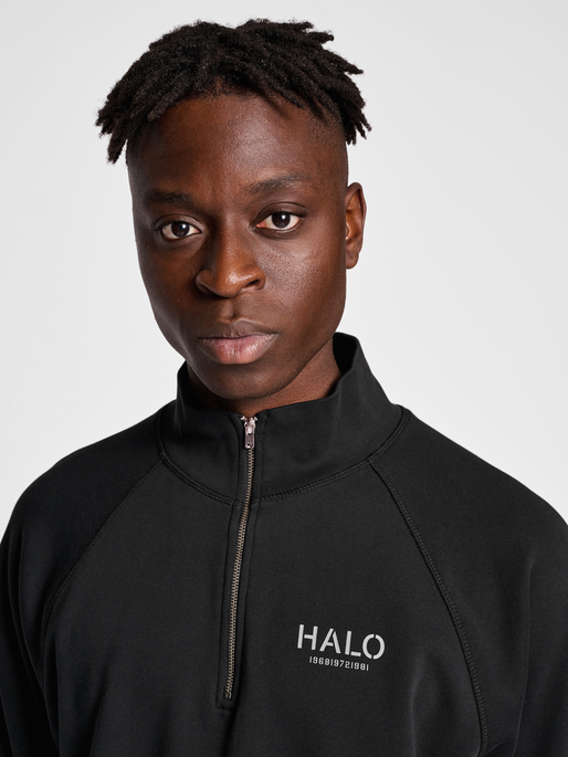 HALO COTTON HALFZIP, BLACK, model