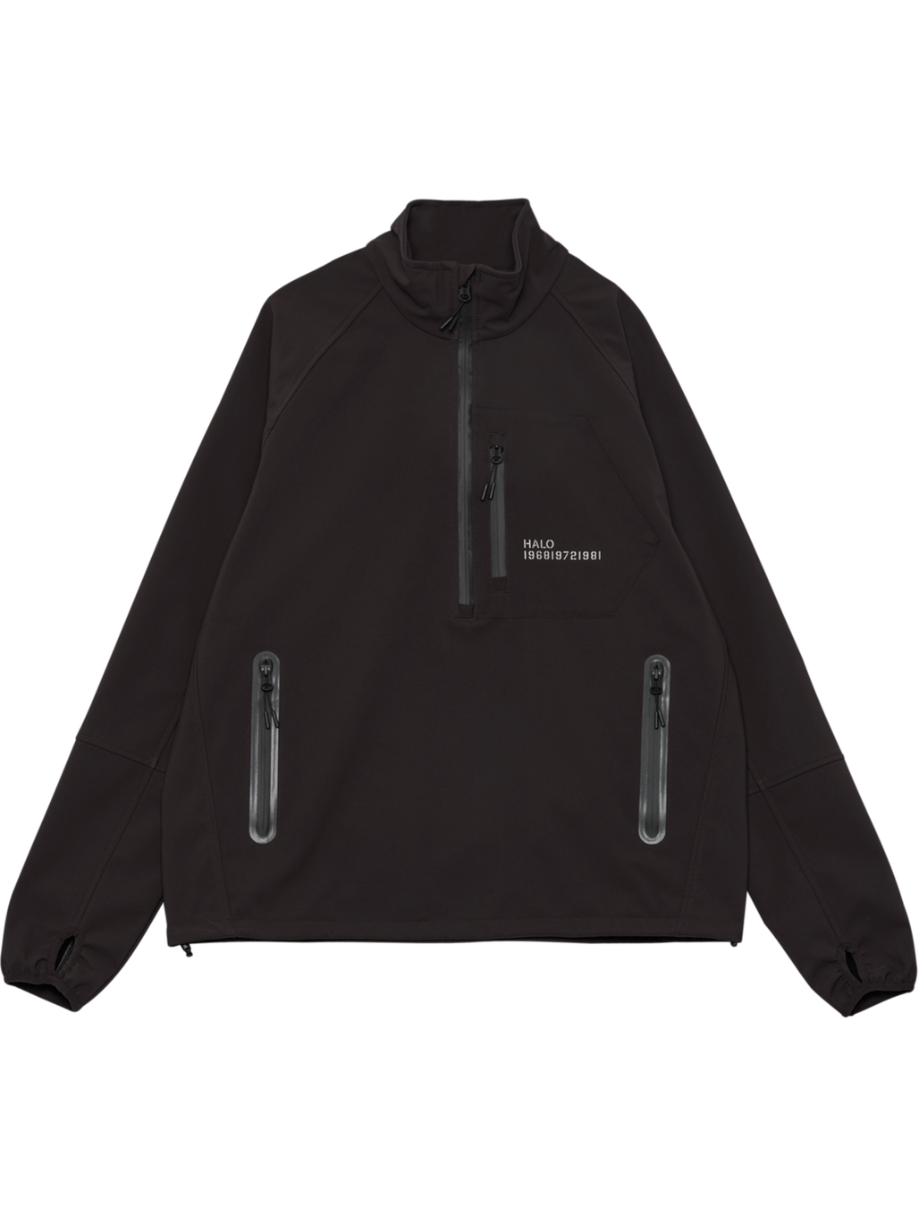 HALO ELITE SOFTSHELL HALF ZIP, CHOCOLATE TORTE, packshot