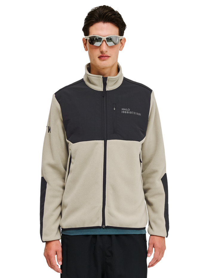 HALO BLOCKED ZIP FLEECE, SENECA ROCK, model