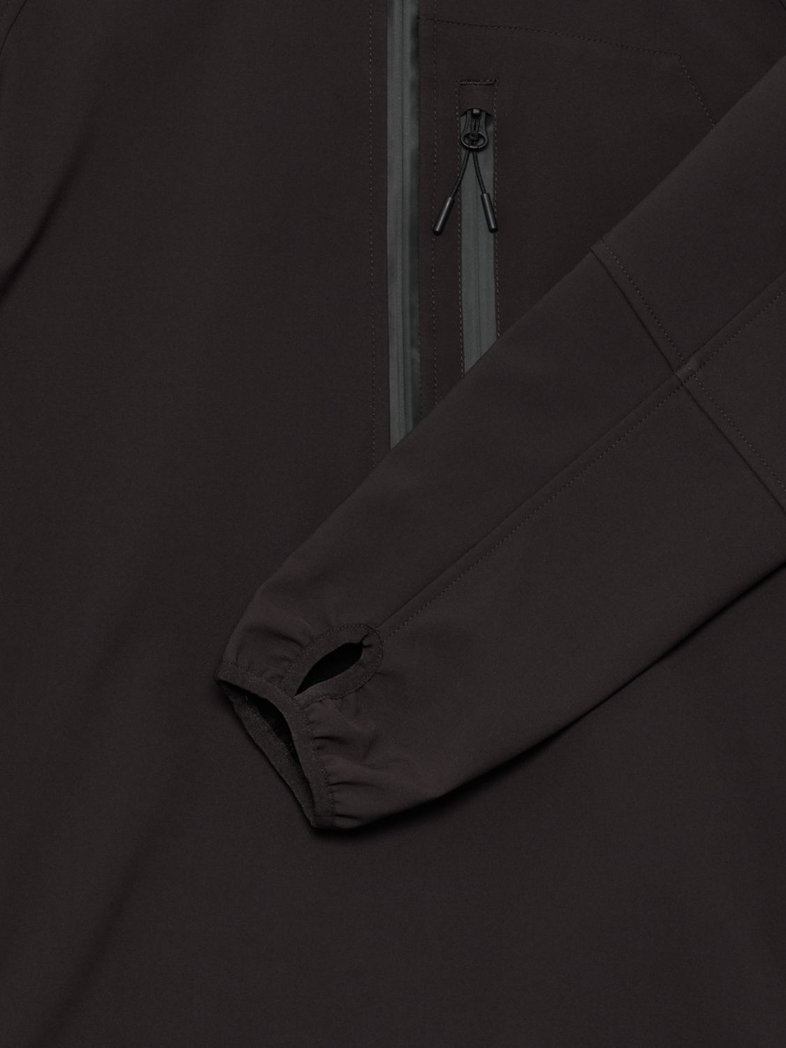 HALO ELITE SOFTSHELL HALF ZIP, CHOCOLATE TORTE, packshot