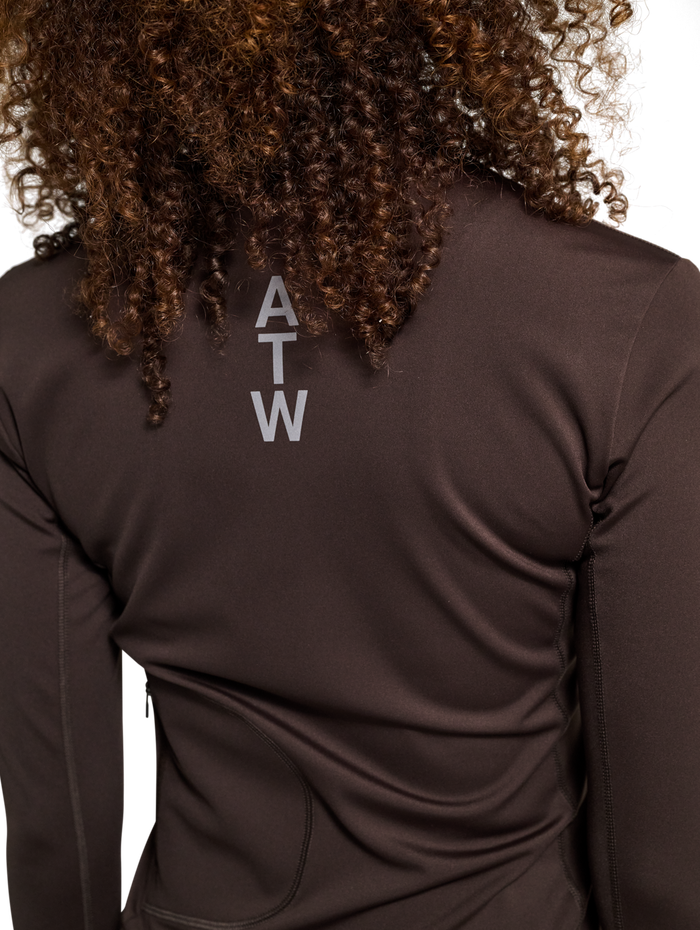 HALO WOMEN FULL ZIP 2.0, CHOCOLATE TORTE, model