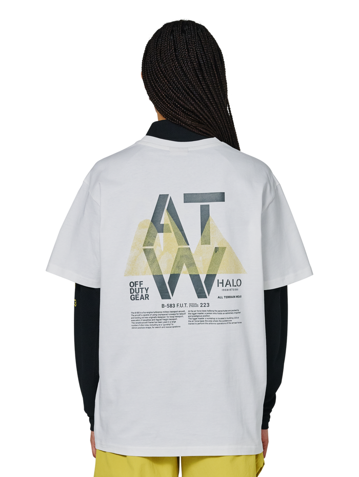 HALO GRAPHIC T-SHIRT 04, MARSHMALLOW, model