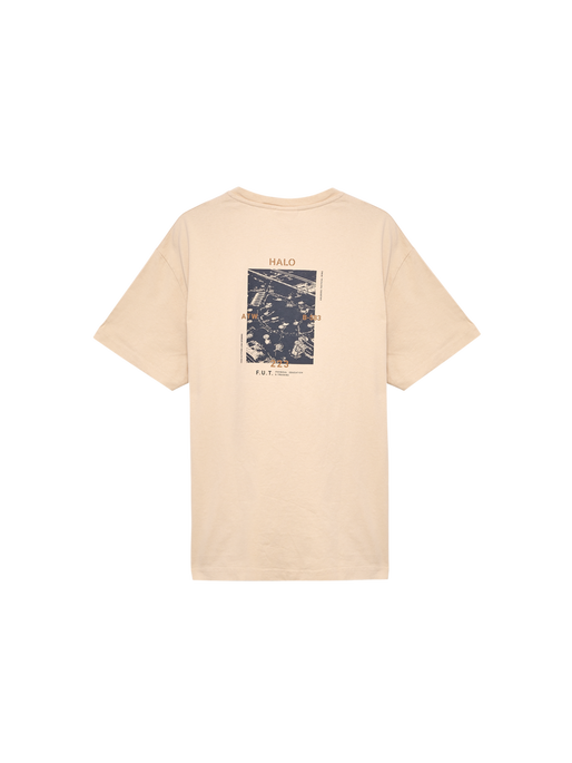 HALO GRAPHIC T-SHIRT, OYSTER GRAY, packshot