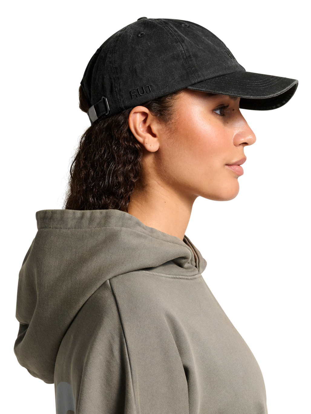 HALO WASHED CANVAS CAP, RAVEN, model