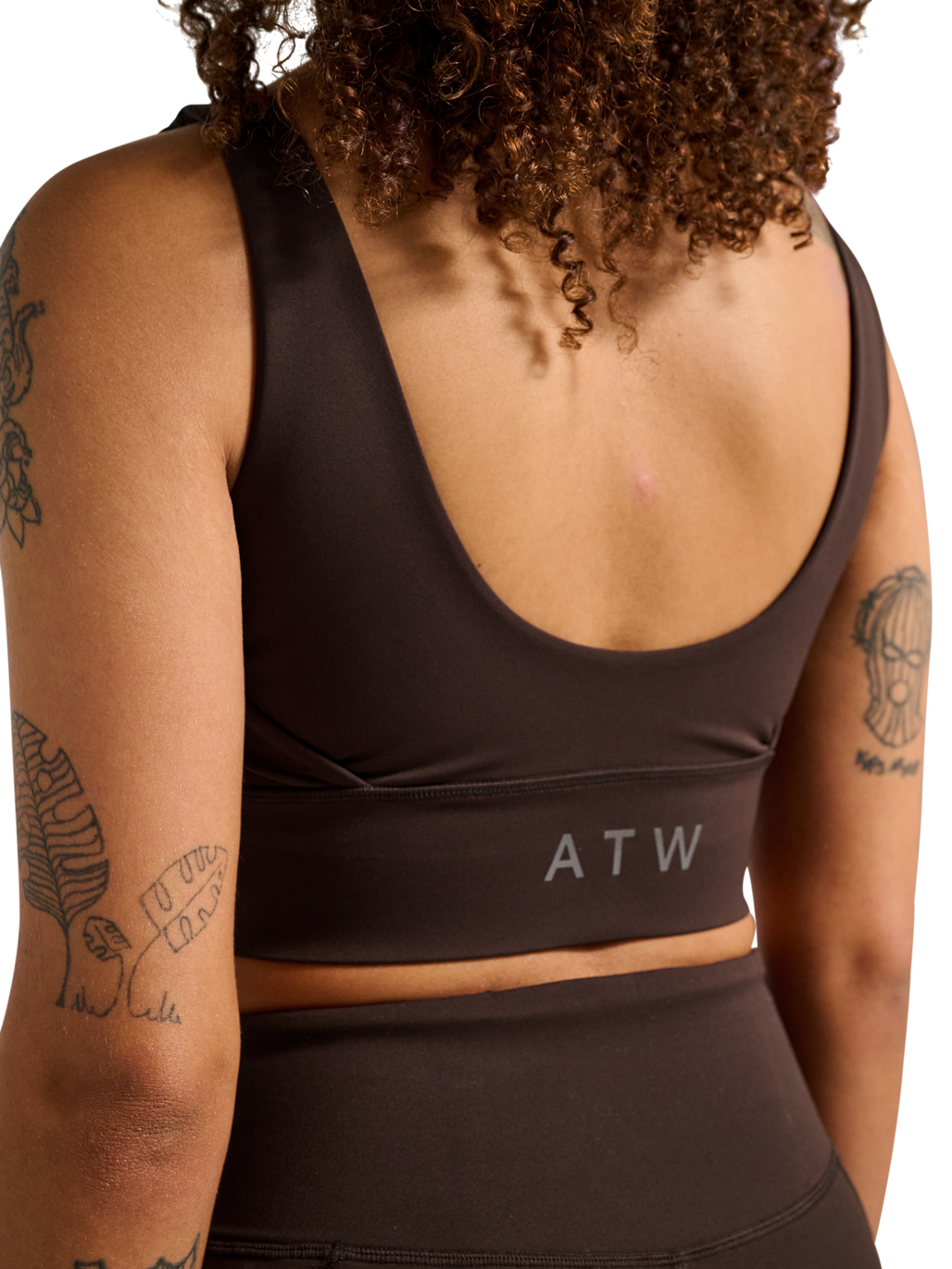 HALO WOMEN TRAINING BRA, CHOCOLATE TORTE, model