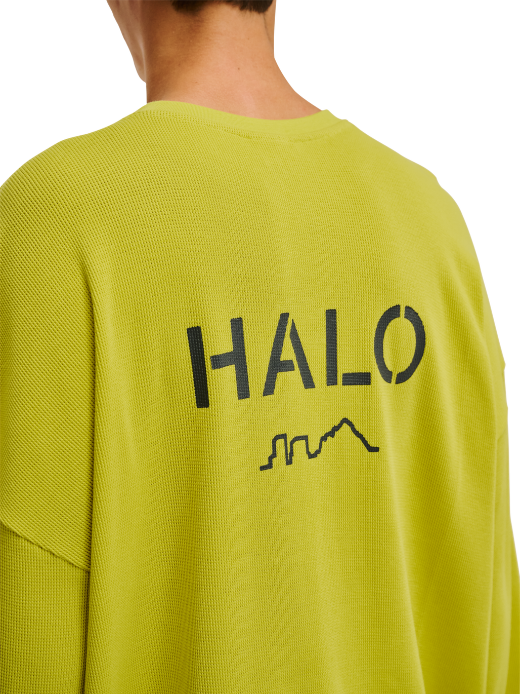 HALO AVIATION WAFFLE CREW, WARM OLIVE, model