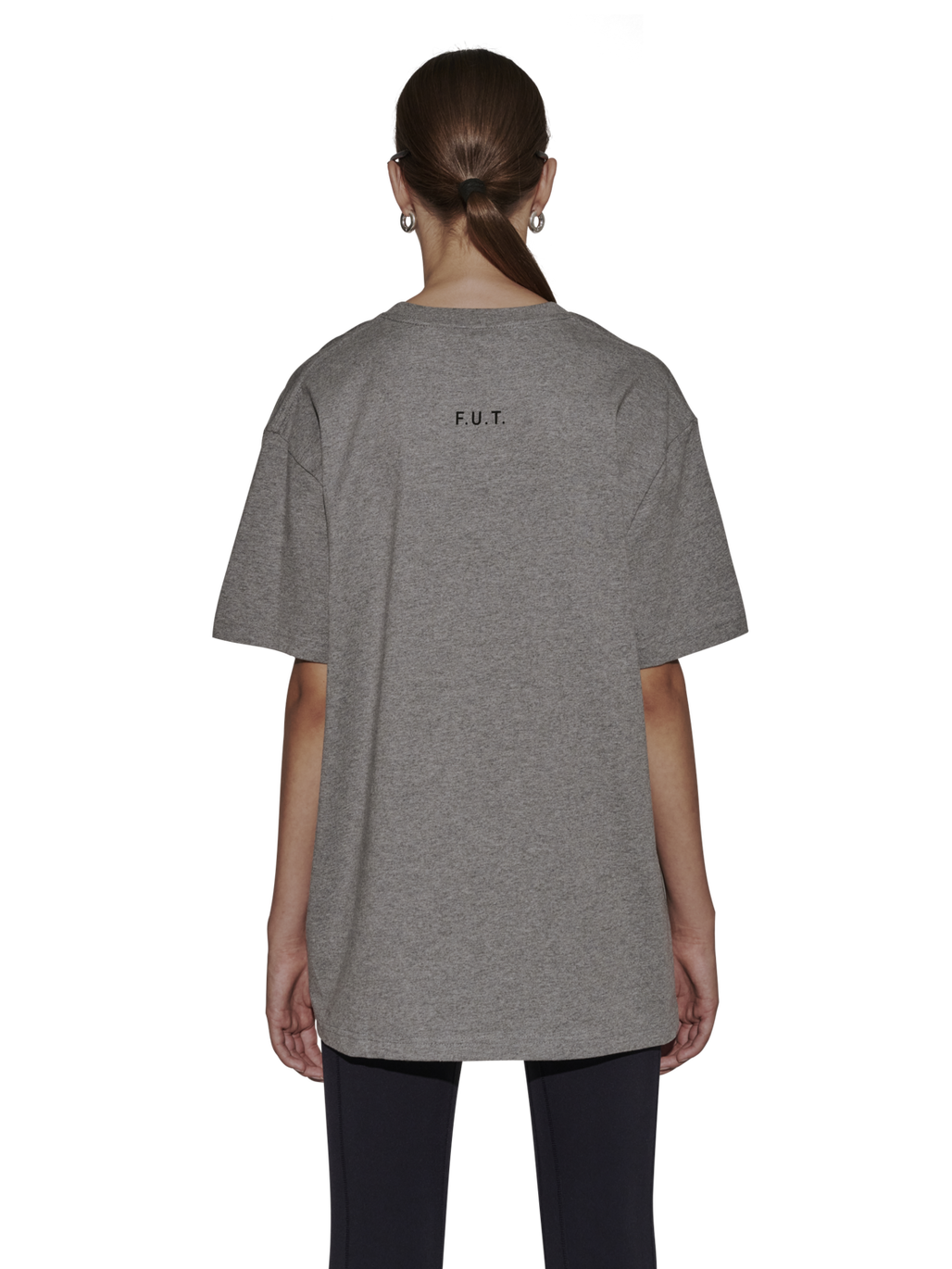 HALO ESSENTIAL T-SHIRT, GREY MELANGE, model