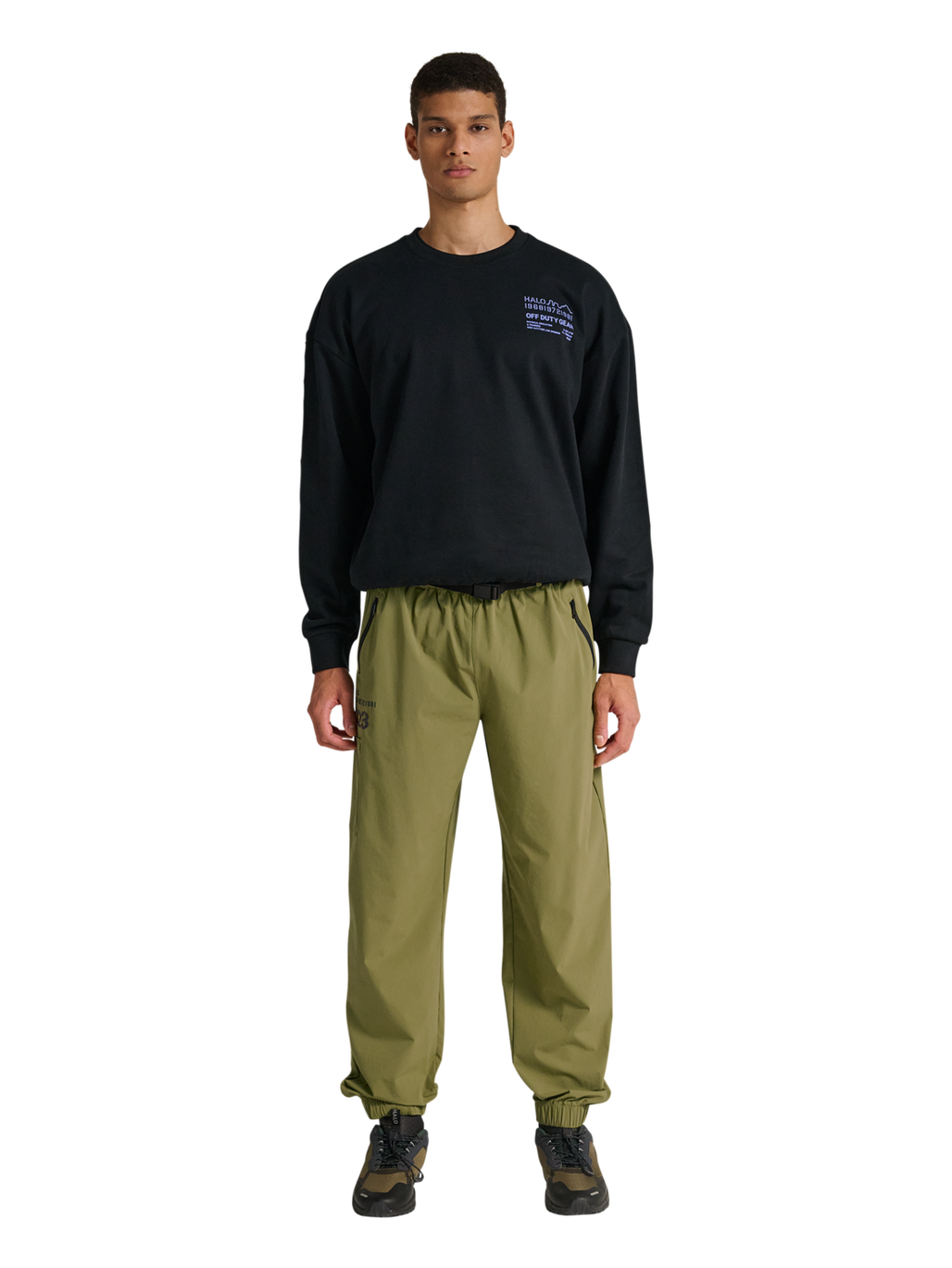 HALO MOVE PANT, OLIVE DRAB, model