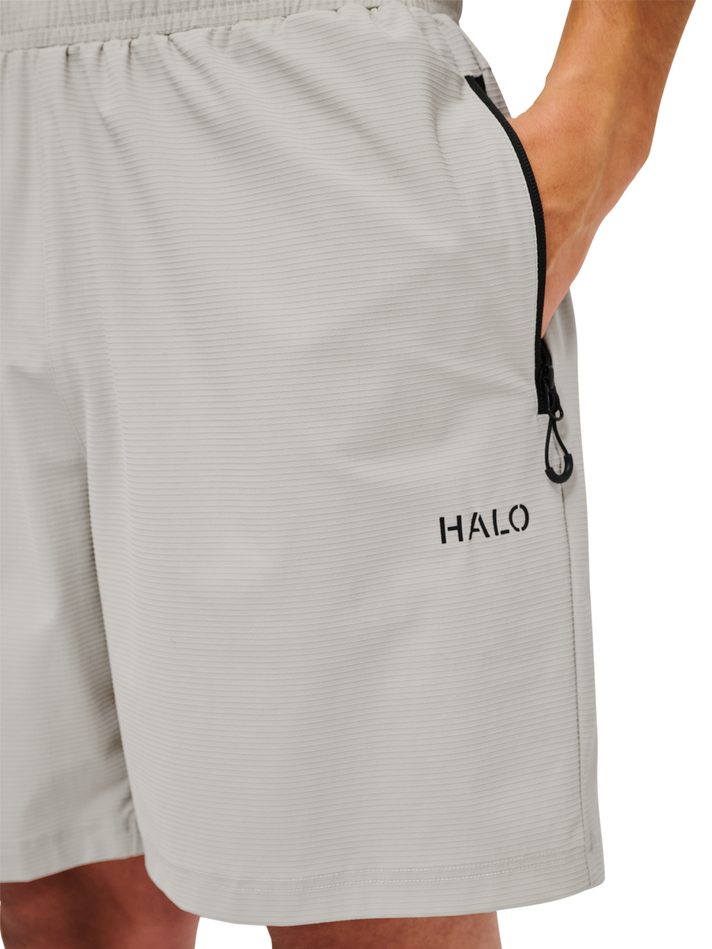 HALO APEX SHORTS, SILVER LINING, model