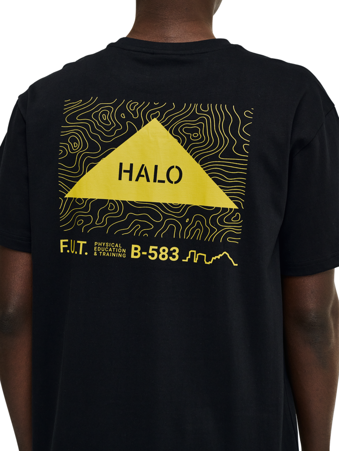 HALO GRAPHIC T-SHIRT, BLACK/WARM OLIVE, model
