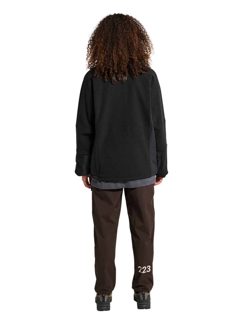 HALO WINDPROOF TEDDYFLEECE JACKET, BLACK, model