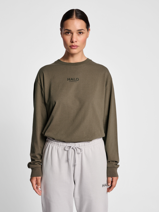 HALO GRAPHIC L/S TEE, MAJOR BROWN, model