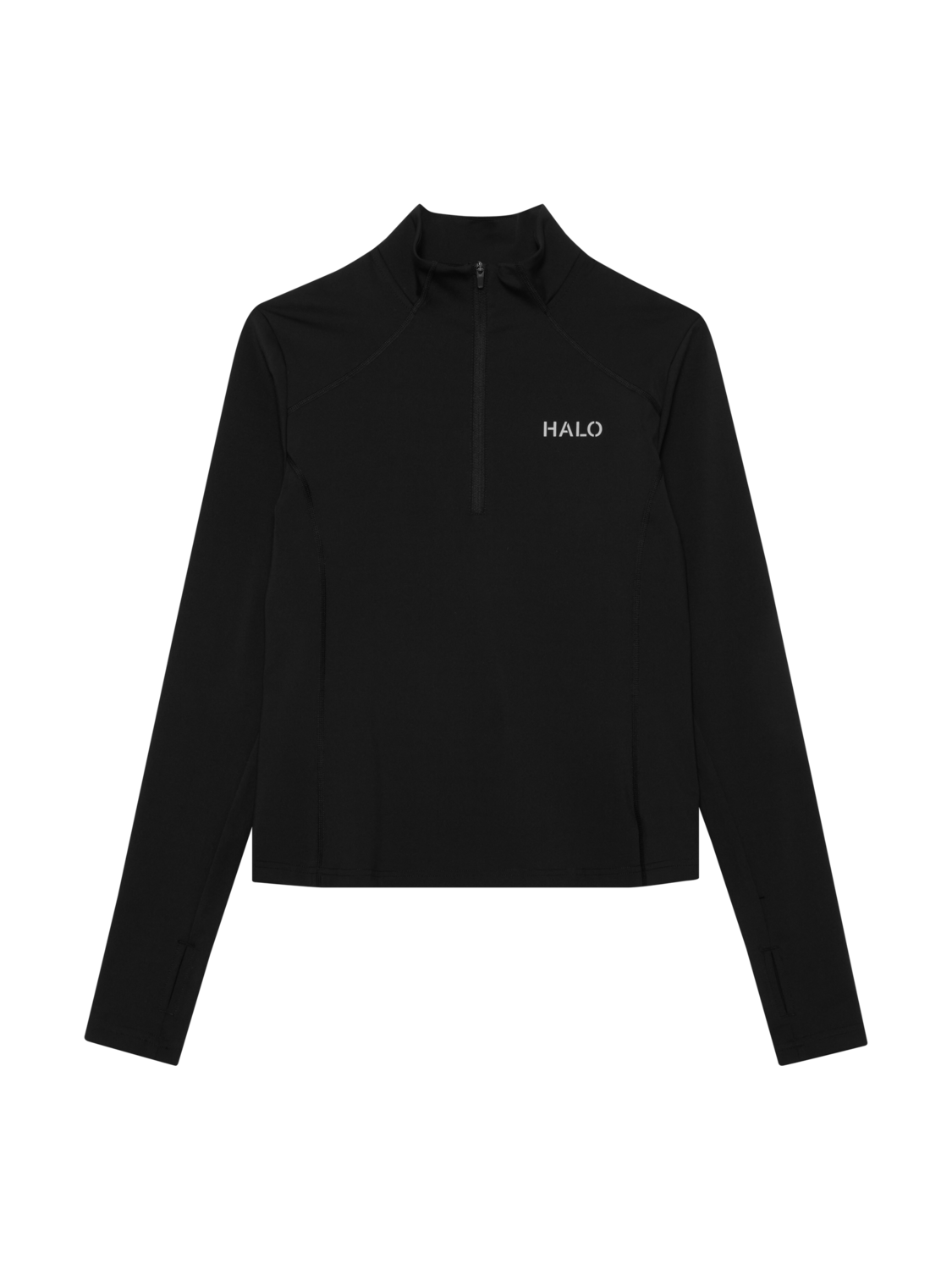 HALO WOMEN TRAINING HALF ZIP, BLACK, packshot