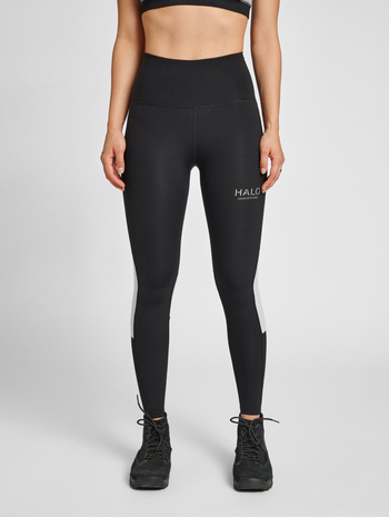 HALO WOMENS BLOCK TIGHTS, BLACK, model