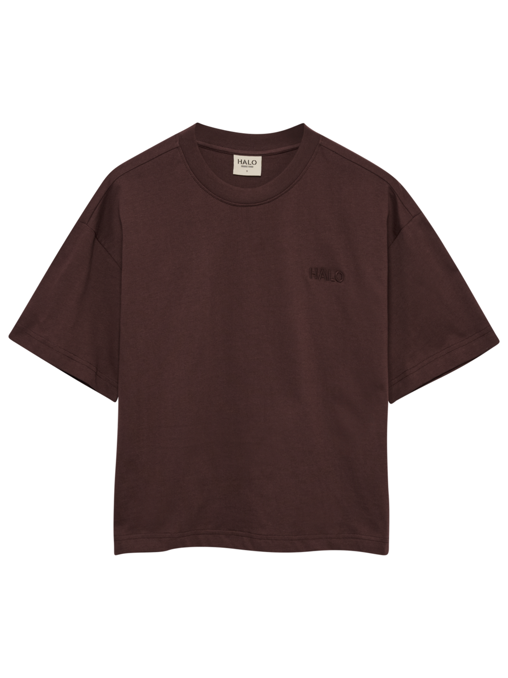 HALO WOMEN LOGO T-SHIRT, BITTER CHOCOLATE, packshot