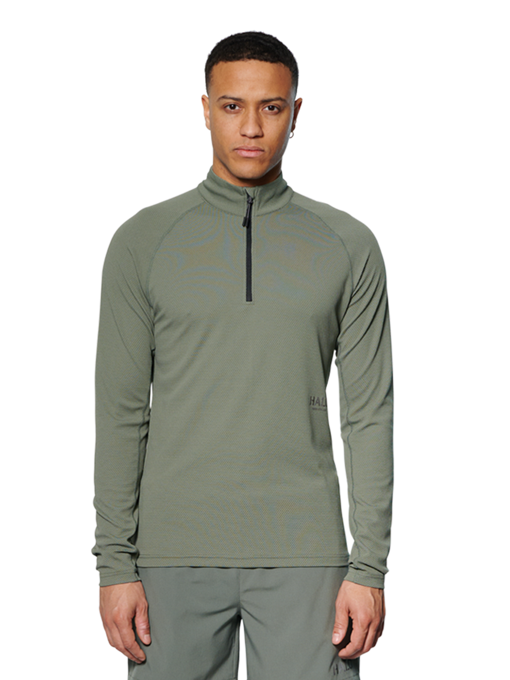 HALO SORONA HALF ZIP, AGAVE GREEN, model