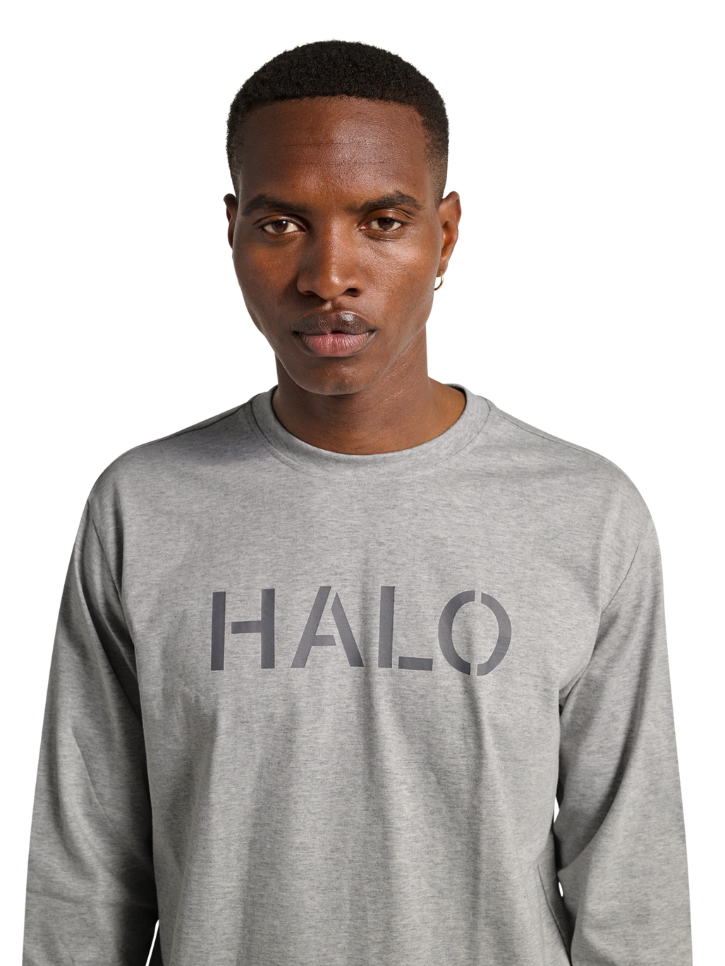 HALO UNIFORM LS, LIGHT GREY MELANGE, model